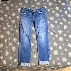 Jean Capri by Hudson, dark wash jeans with cuffs size 28